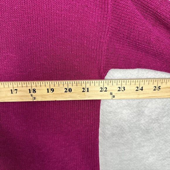 J.Jill Sweater Women MP Pink Linen Blend V-Neck 1/2 Sleeve Pocket Lightweight - Picture 9 of 11
